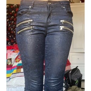Faux leather pants.